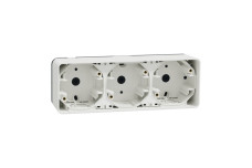 Тримісний бокс для накладного монтажу IP55 Mureva Styl, горизонтальний, білий (MUR39913)