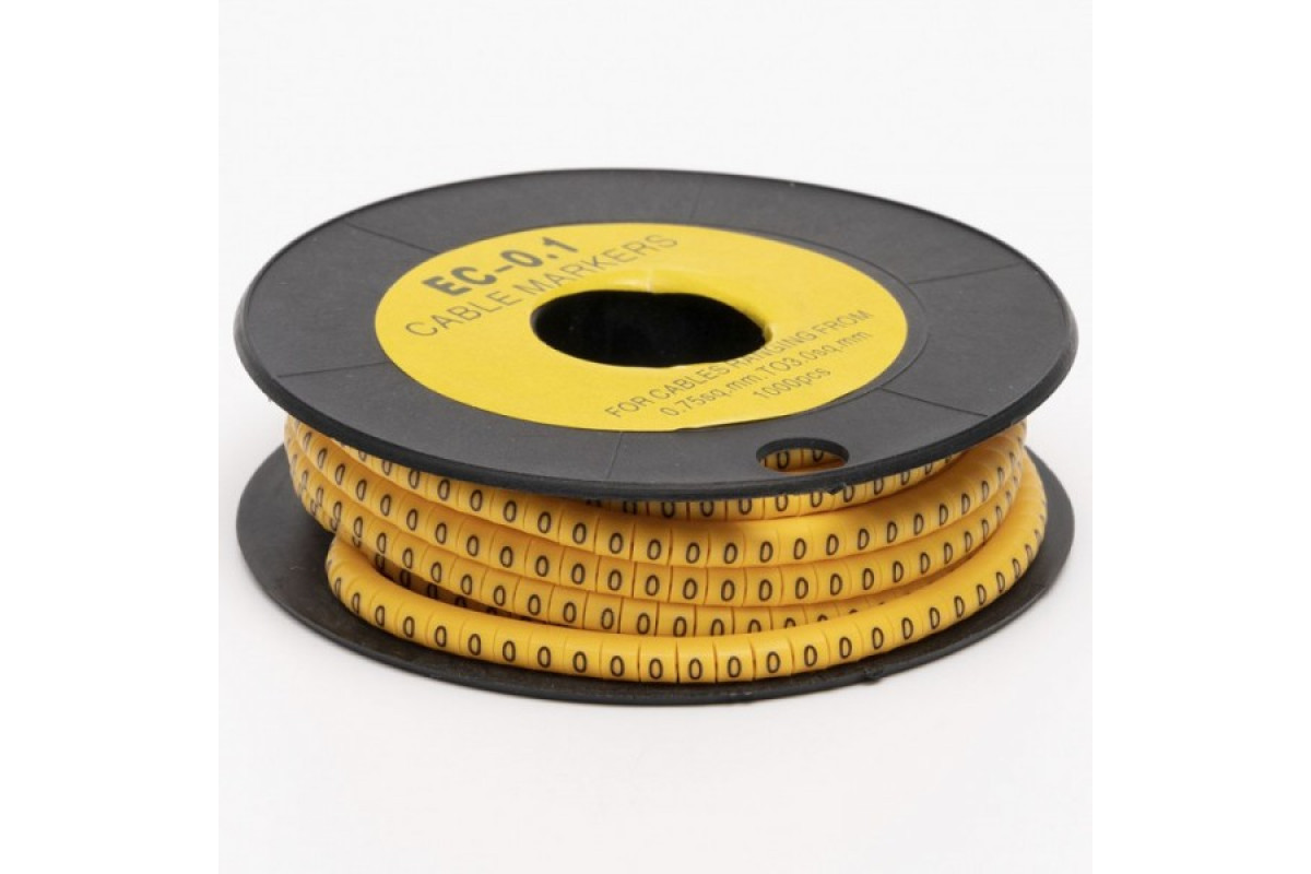 Маркувальна бірка ЕС-0 (EC-0.1 0,75-3 мм²) символ "0" (502620/0)