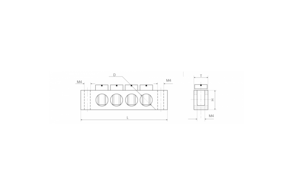Шина нульова 10/2 6x9 TAKEL (502924)