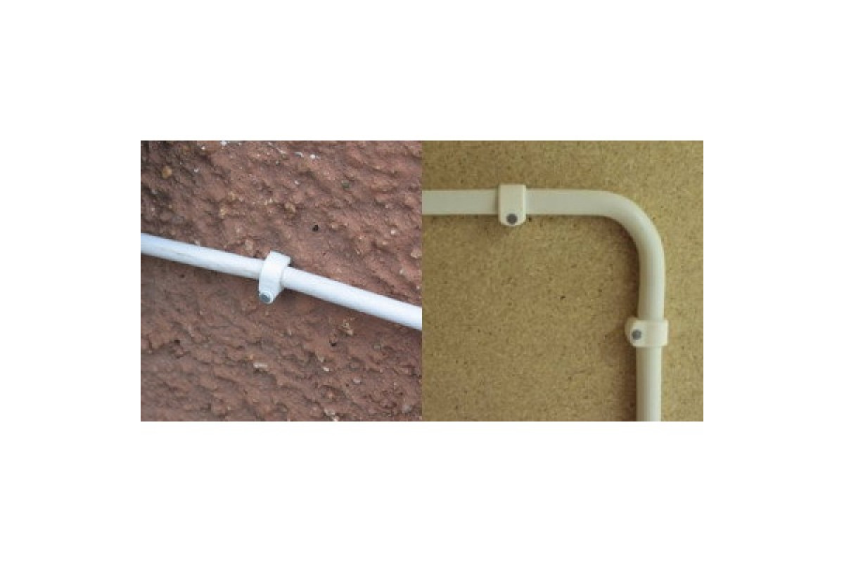 Кліпса для кріплення круглого кабелю до стіни 10 мм (ТТ60709)