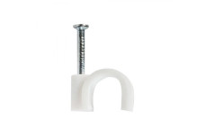 Кліпса для кріплення круглого кабелю до стіни 12 мм (ТТ60711)