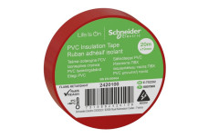 Ізоляційна стрічка, 19mm x 20m, червоний (2420100)