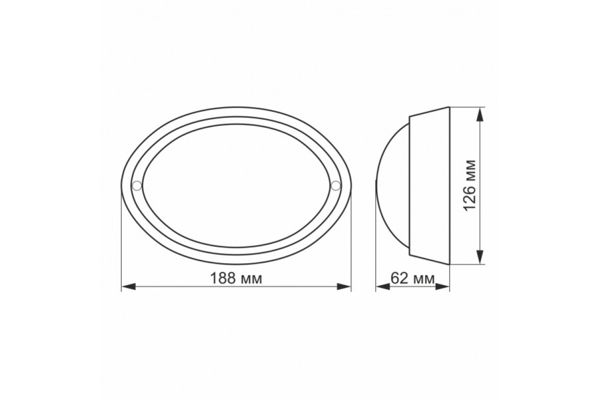 LED світильник IP65 овальний VIDEX 12W 5000K білий сенсорний (VL-BHO-125PW-S)