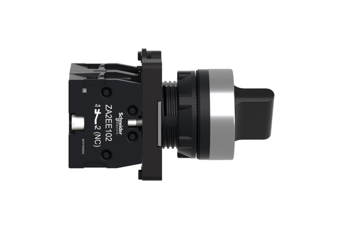 Селекторний перемикач з короткою ручкою, 2 положення, з фіксацією, 1 NO + 1 NC (XA2ED25)