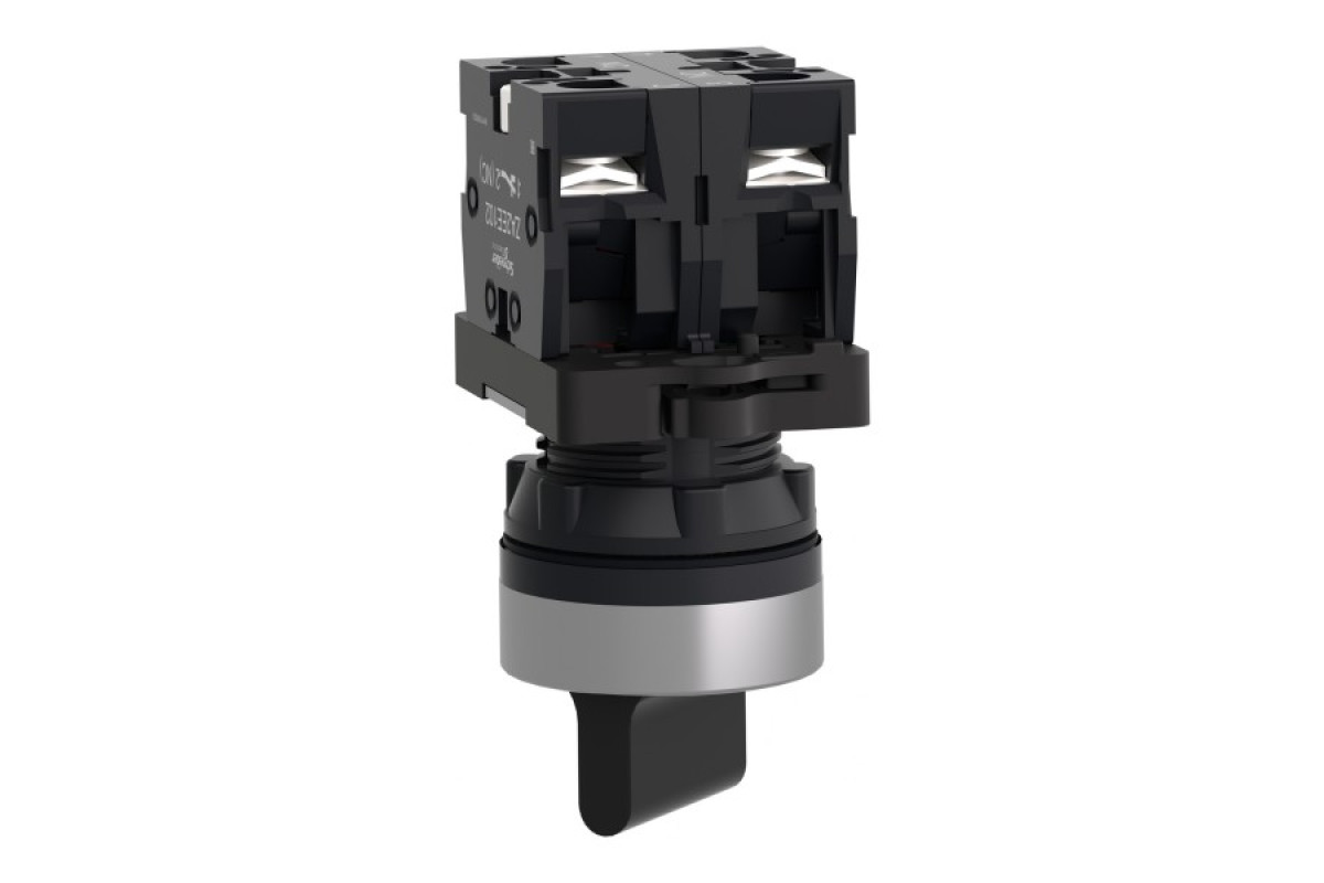 Селекторний перемикач з короткою ручкою, 2 положення, з фіксацією, 1 NO + 1 NC (XA2ED25)