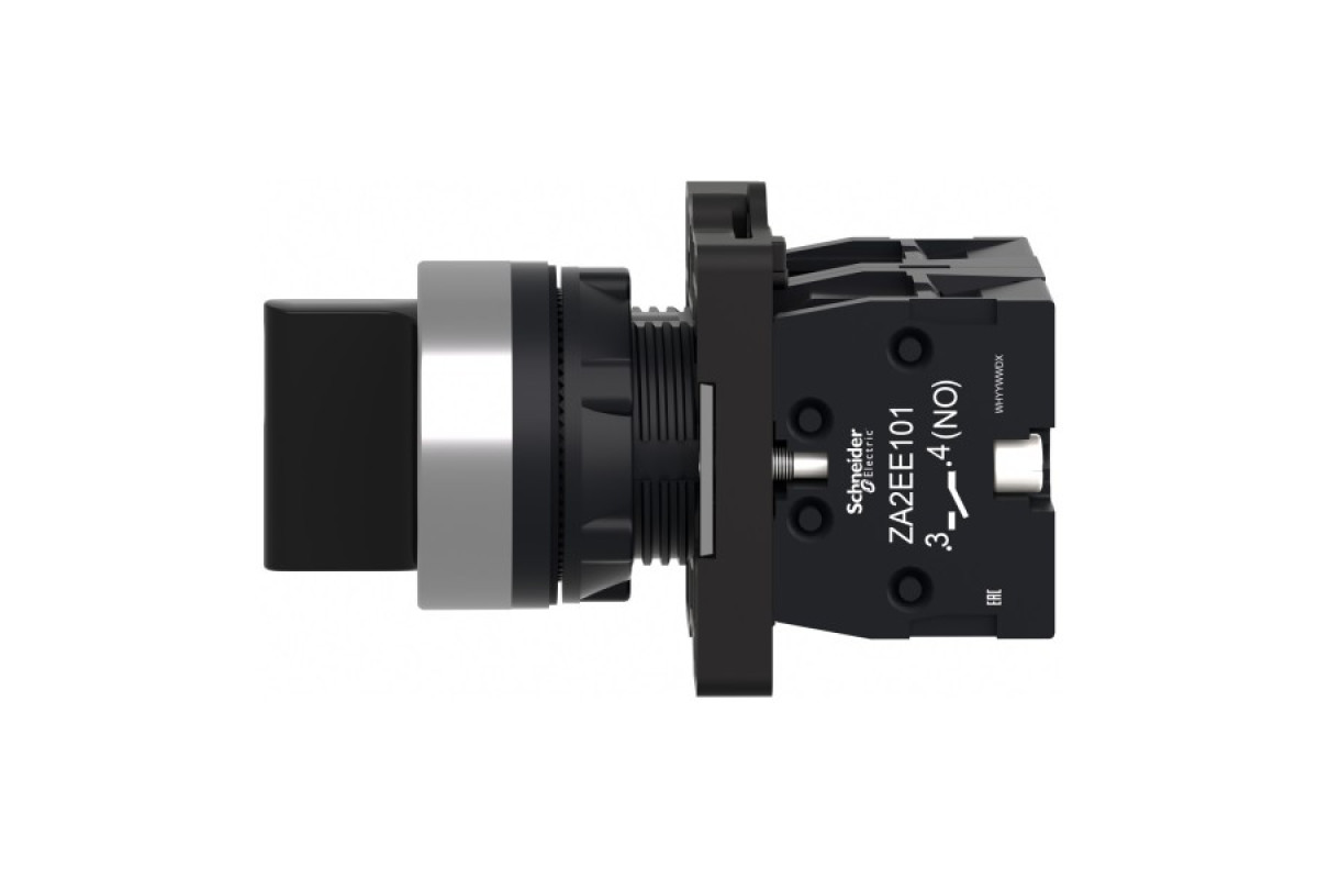 Селекторний перемикач з короткою ручкою, 3 положення, з фіксацією, 2 NO (XA2ED33)