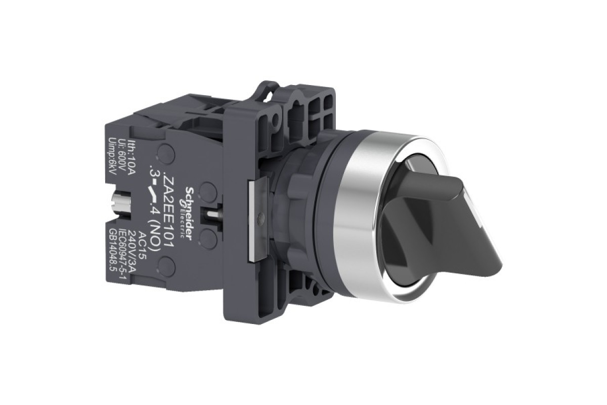 Селекторний перемикач з короткою ручкою, 3 положення, повернення в центр, 2 NO (XA2ED53)