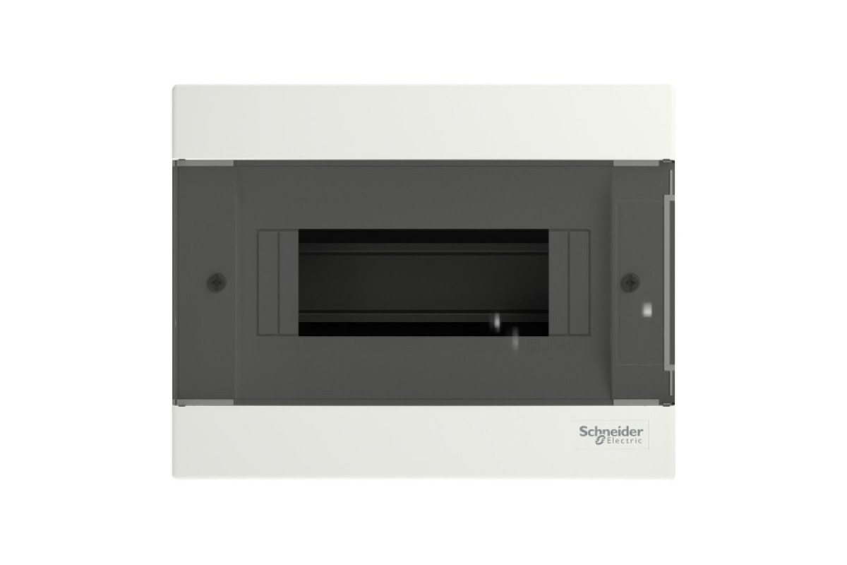 Щит пластиковий Easy9 EU, врізний, 1 ряд 8 модулів, димчасті двері (EZ9EUA108)