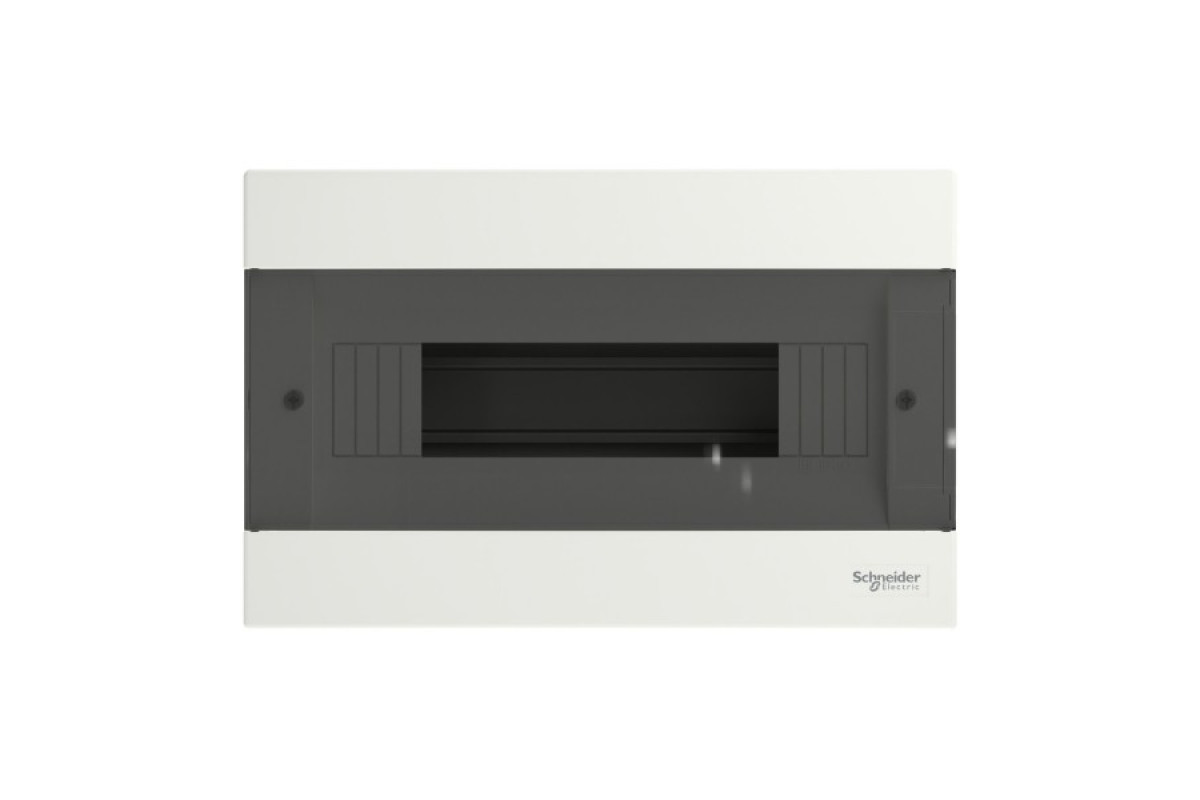 Щит пластиковый Easy9 EU, навесной, 1 ряд 12 модулей, дымчатая дверь (EZ9EUC112)