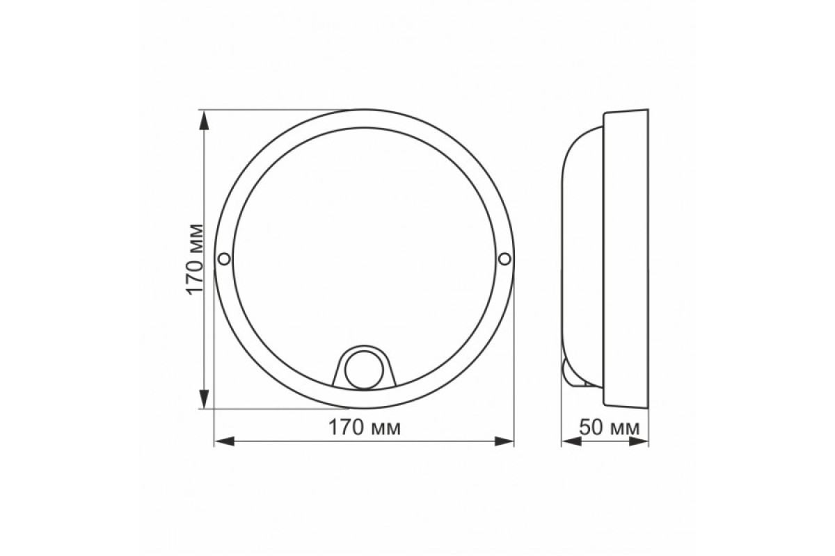 LED светильник с датчиком ИК IP54 круглый VIDEX 12W 5000K сенсорный белый (VL-BHR-125W-SP)