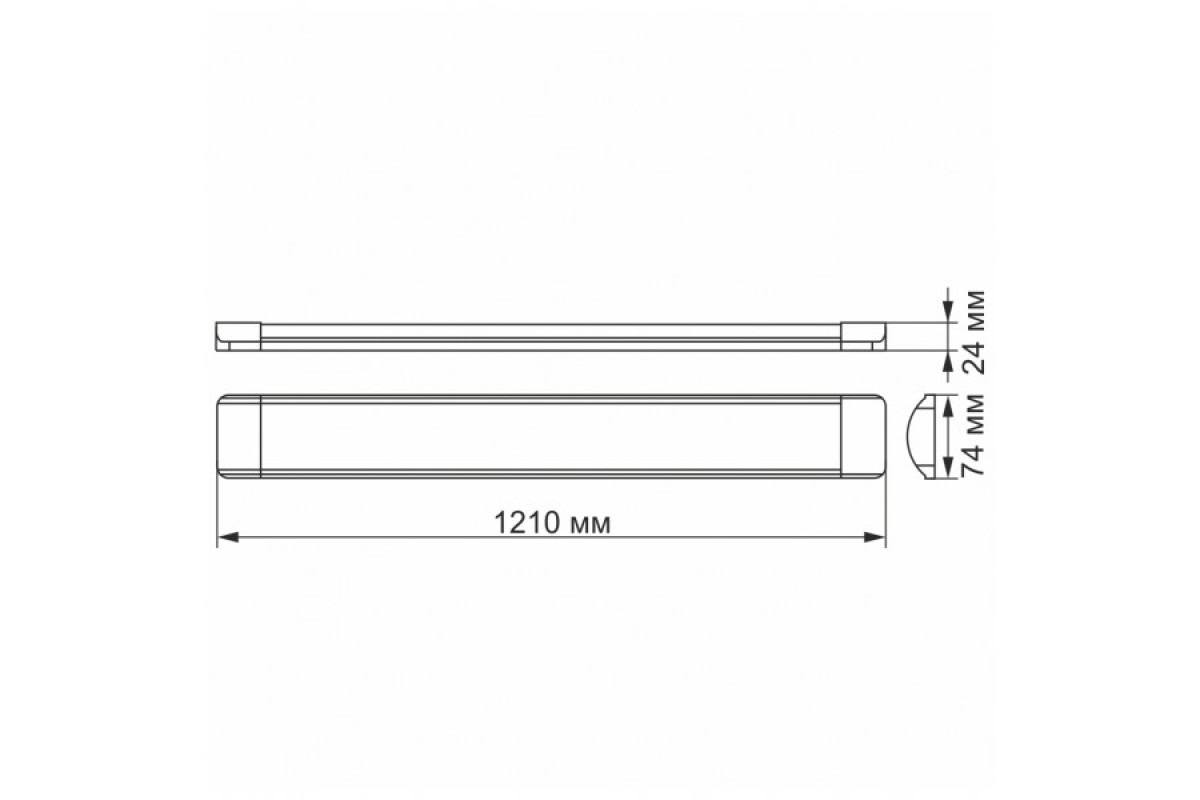 LED світильник лінійний VIDEX 36W 1,2М 5000K (VL-BN-36125)