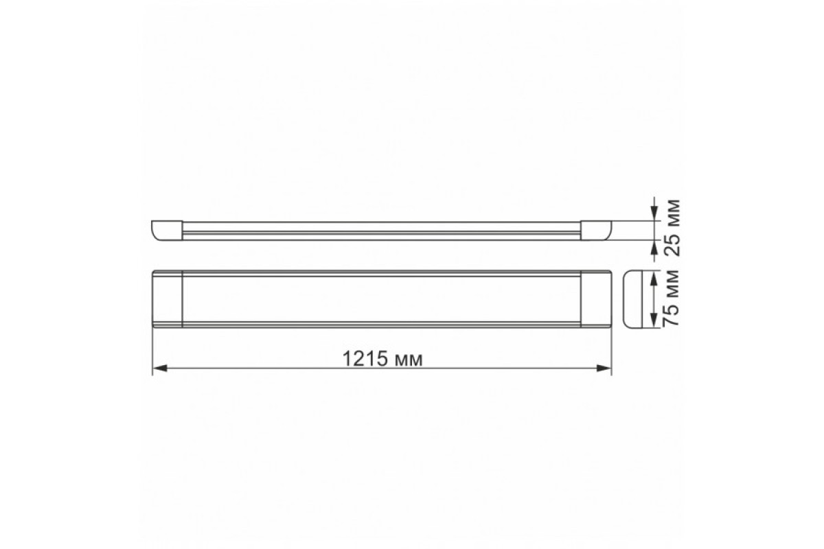LED світильник лінійний VIDEX 54W 1,2М 5000K (VL-BN-54125)