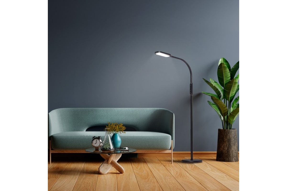 LED торшер чорний VIDEX TF07B 14W 3000-5500K (VL-TF07B)