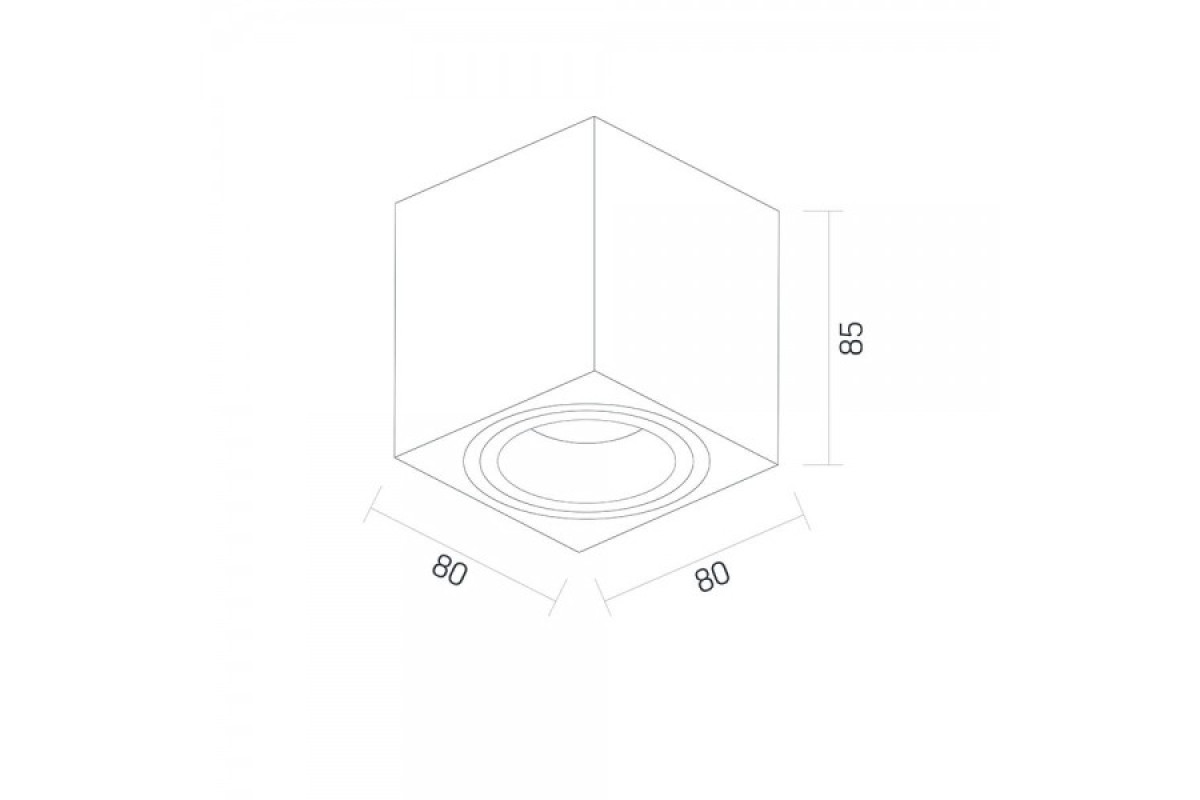 Світильник VIDEX під лампу GU10 SPF01 накладний білий (VL-SPF01-W) 26819