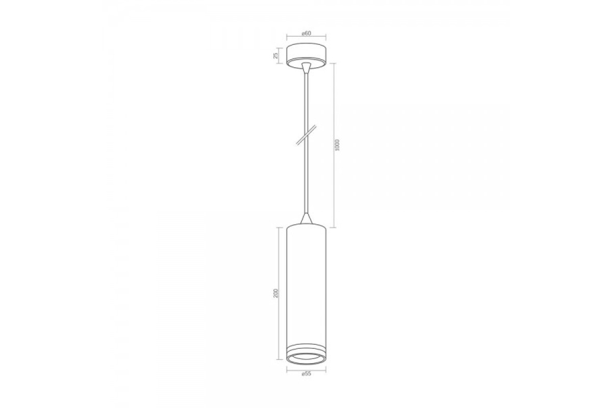Світильник VIDEX під лампу GU10 SPF05D підвісний білий (VL-SPF05D-W) 26837