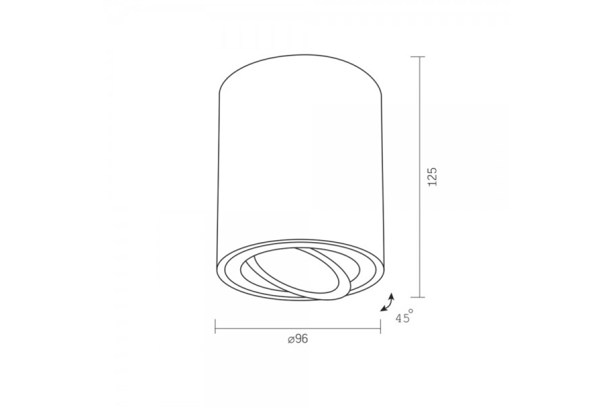 Світильник VIDEX під лампу GU10 накладний Білий (VL-SPF13A-W) 27152