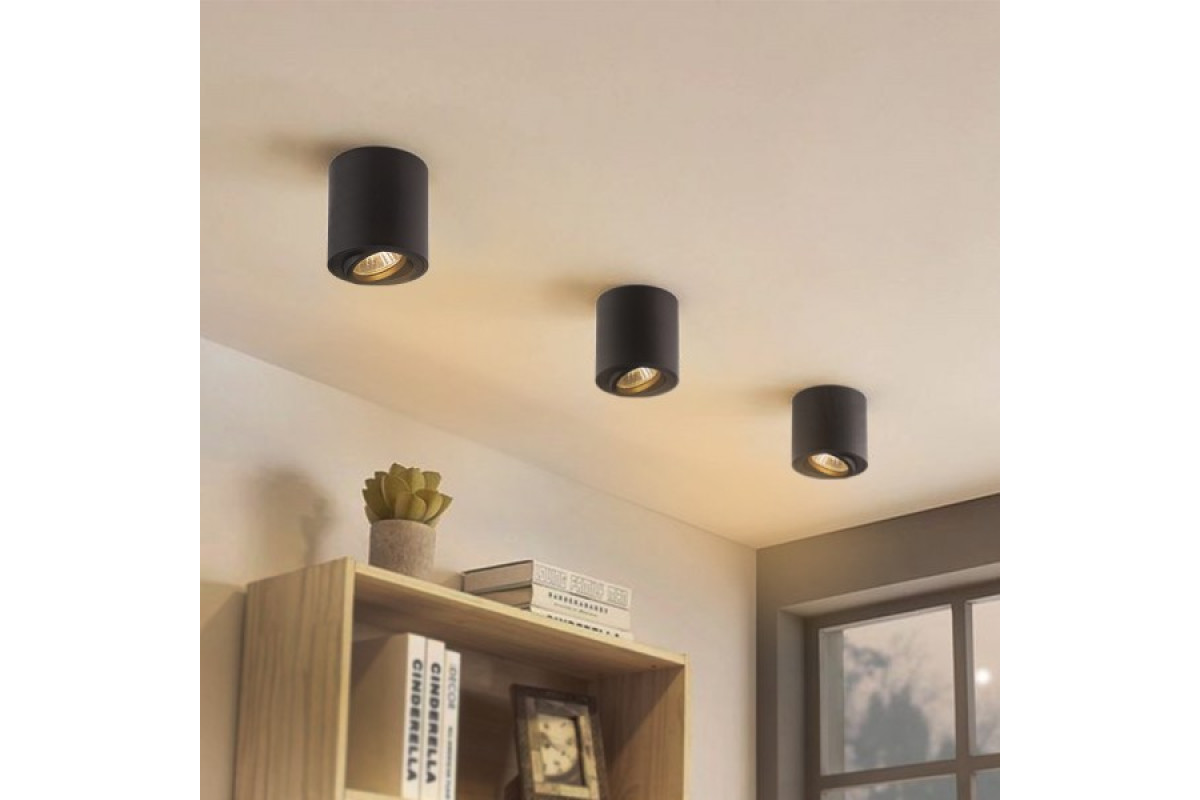 Світильник VIDEX під лампу GU10 накладний Чорний (VL-SPF12A-B) 27151