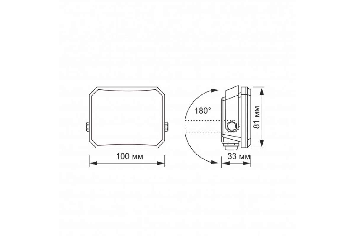 Світлодіодний прожектор VIDEX F3 20W 5000K 220V Black (VLE-F3-0205B)