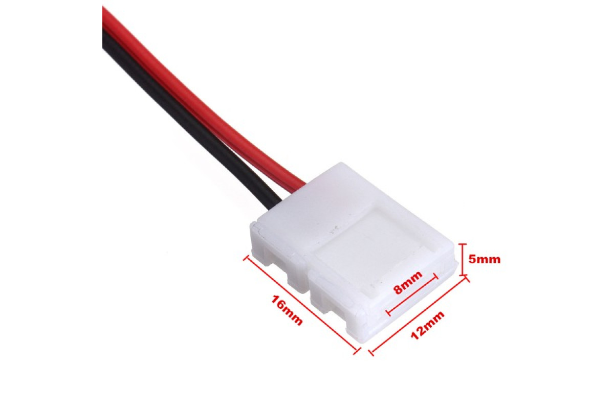 Кабель PROLUM™ для стрічки 8мм, 2835\3528, + 2 затискачі (503002)