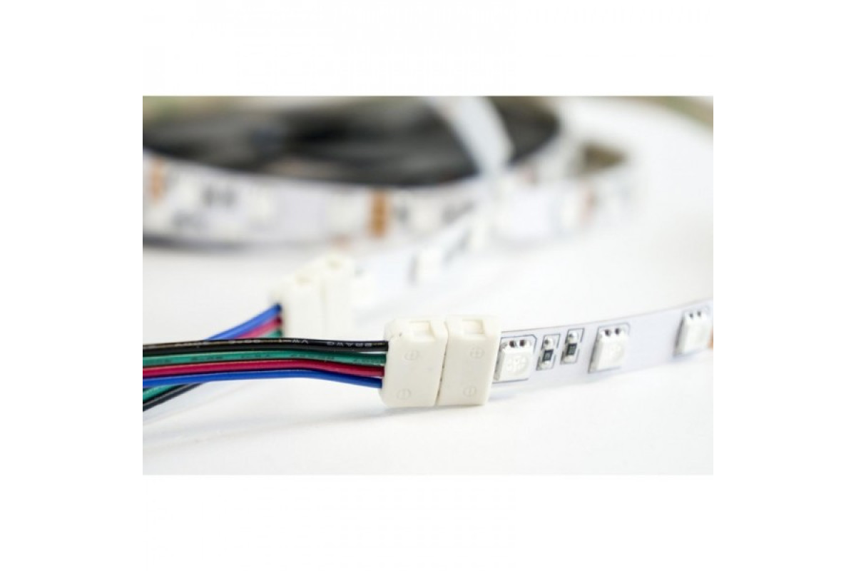 Конектор PROLUM™ для LED стрічки 10 мм, RGB + 2 затискачі (503008)