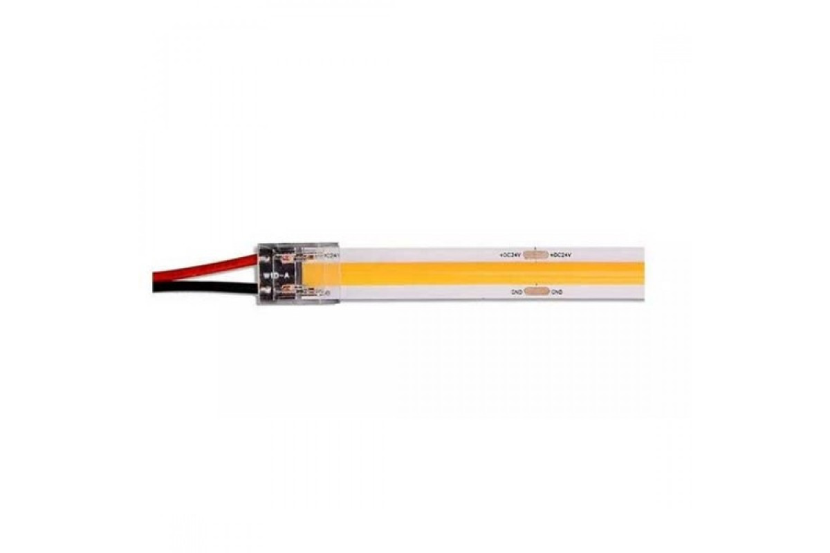 Конектор PROLUM™ для LED стрічки 8ММ (провід + затискач) (503038)