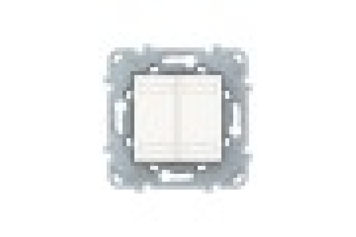 NEW UNICA - KNX Кнопковий вимикач двоклавішний, Білий (NU553118)