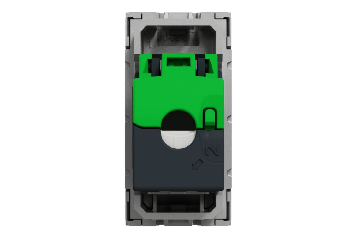 New Unica RJ45 1 модуль CAT6A FTP алюм (NU344830)