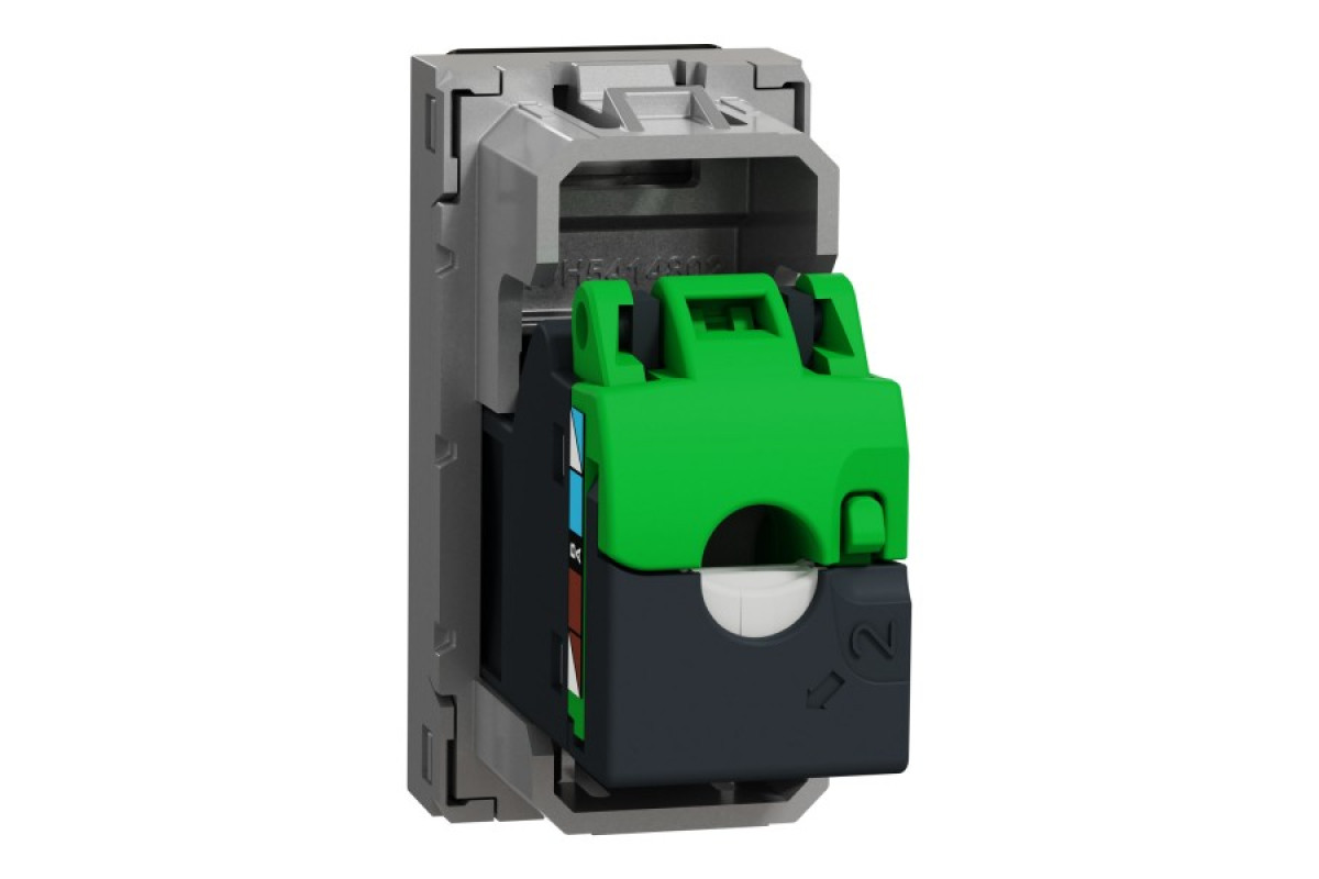 New Unica RJ45 1 модуль CAT6A FTP алюм (NU344830)