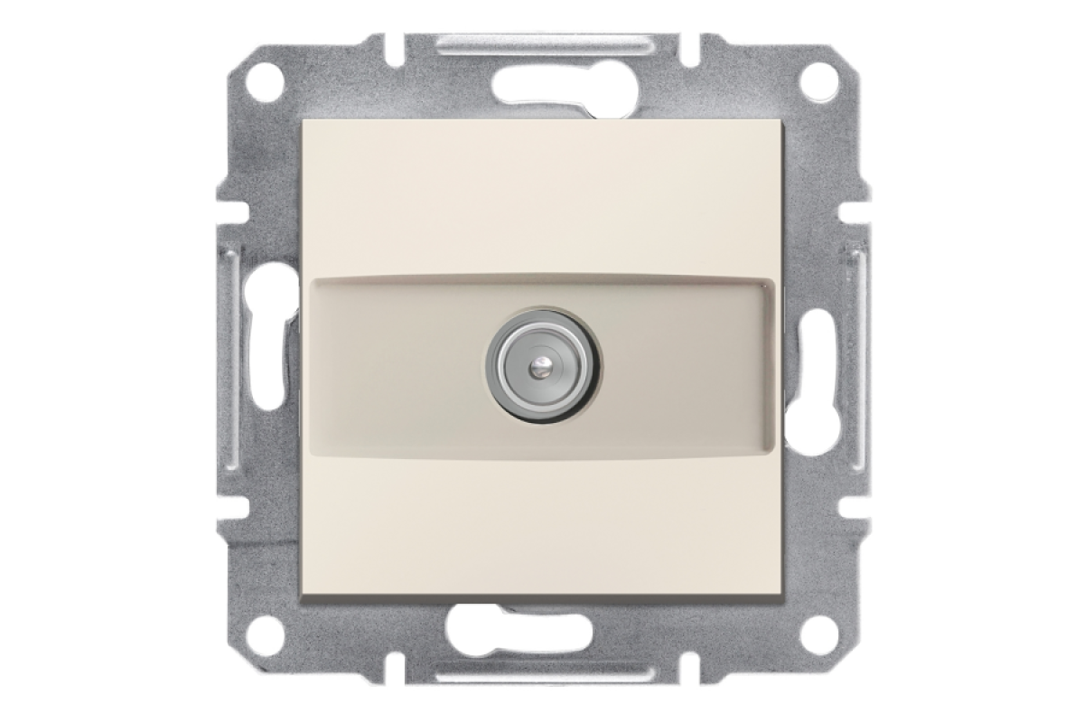 TV розетка кінцева, кремовий, Asfora, без рамки (EPH3270123)