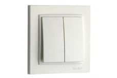 Вимикач двоклавішний, Mono Electric, DESPINA (СЛОНОВА КІСТКА) (102-010025-102)