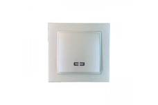 Вимикач одноклавішний з підсвіткою, Mono Electric, DESPINA (перлина) (102-252525-101)
