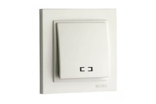 Вимикач одноклавішний з підсвіткою, Mono Electric, DESPINA (СЛОНОВА КІСТКА) (102-010025-101)