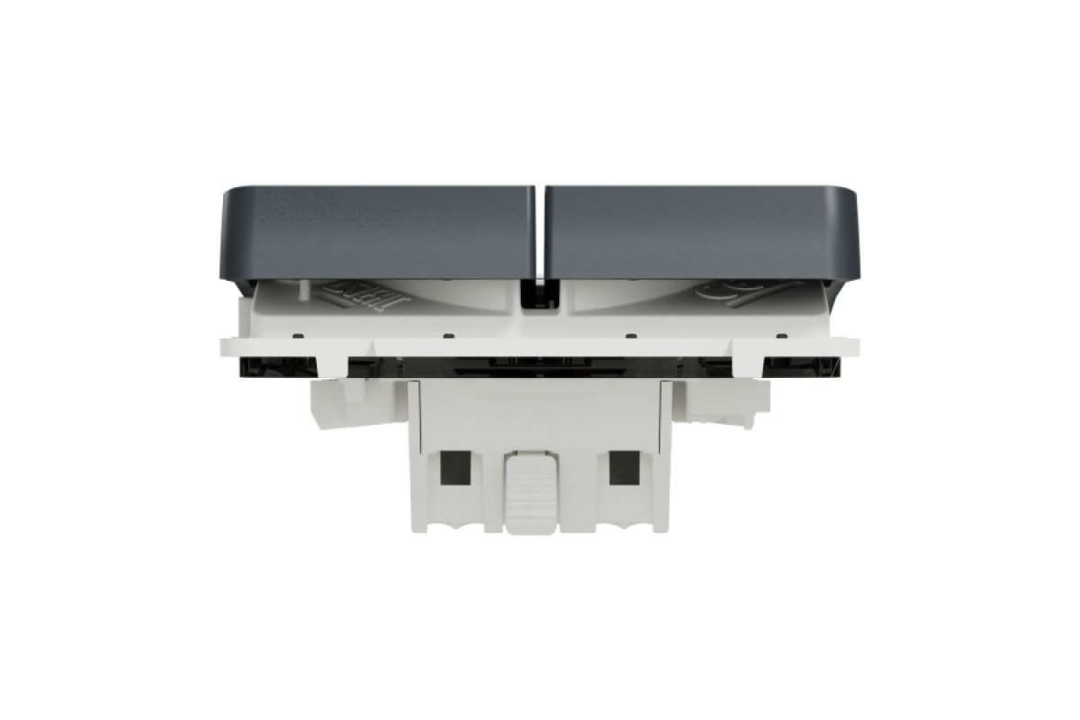 Механізм подвійного кнопкового вимикача IP55 Mureva Styl, чорний (MUR35326)