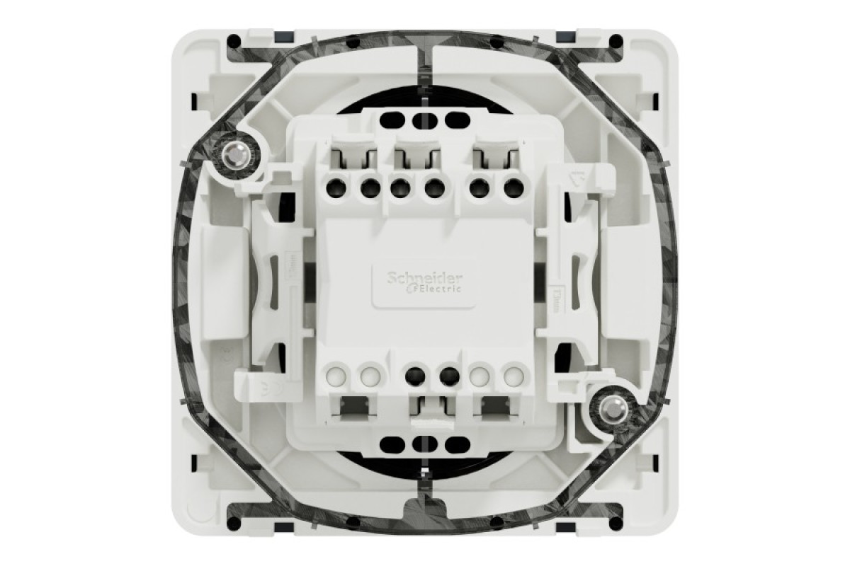 Механізм подвійного кнопкового вимикача IP55 Mureva Styl, чорний (MUR35326)