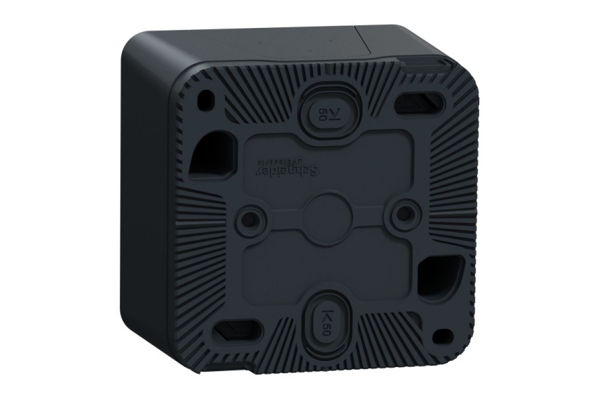 Одноклавішний перемикач IP55 Mureva Styl, сх.6, поверх. монтаж, чорний (MUR35021)