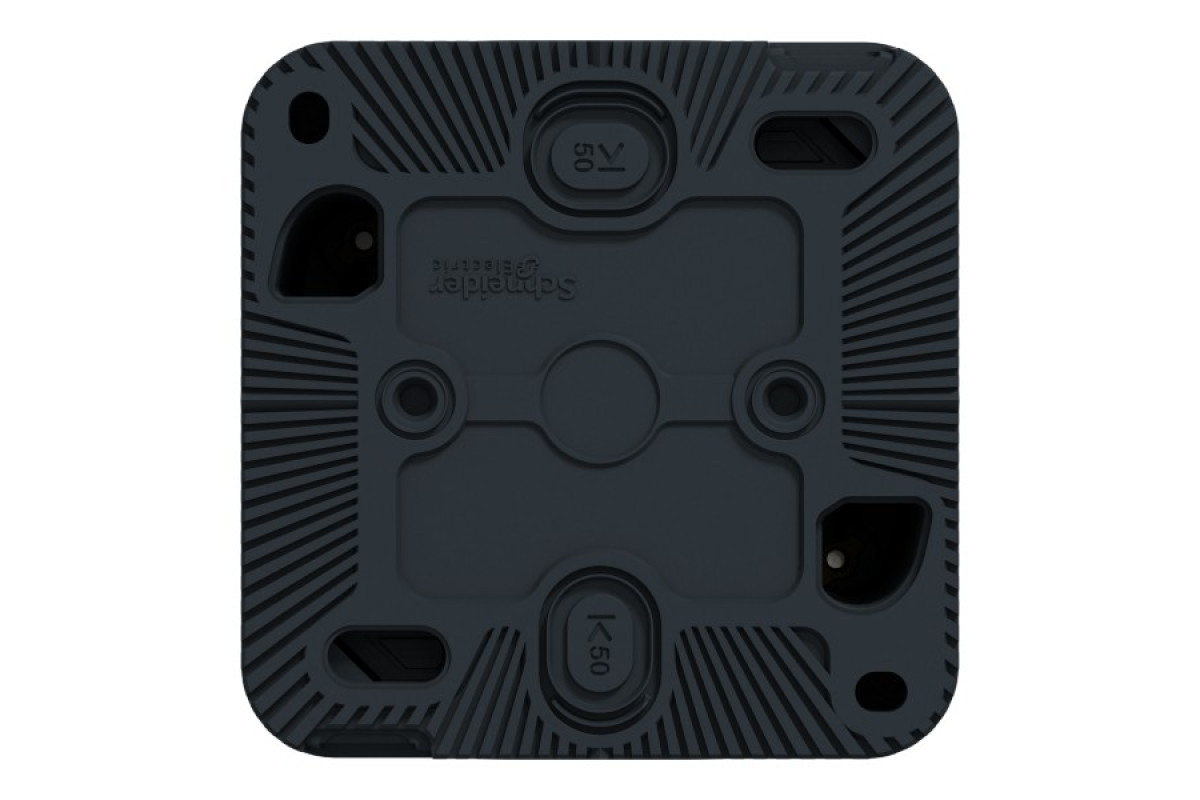 Одноклавішний перемикач IP55 Mureva Styl, сх.6, поверх. монтаж, чорний (MUR35021)