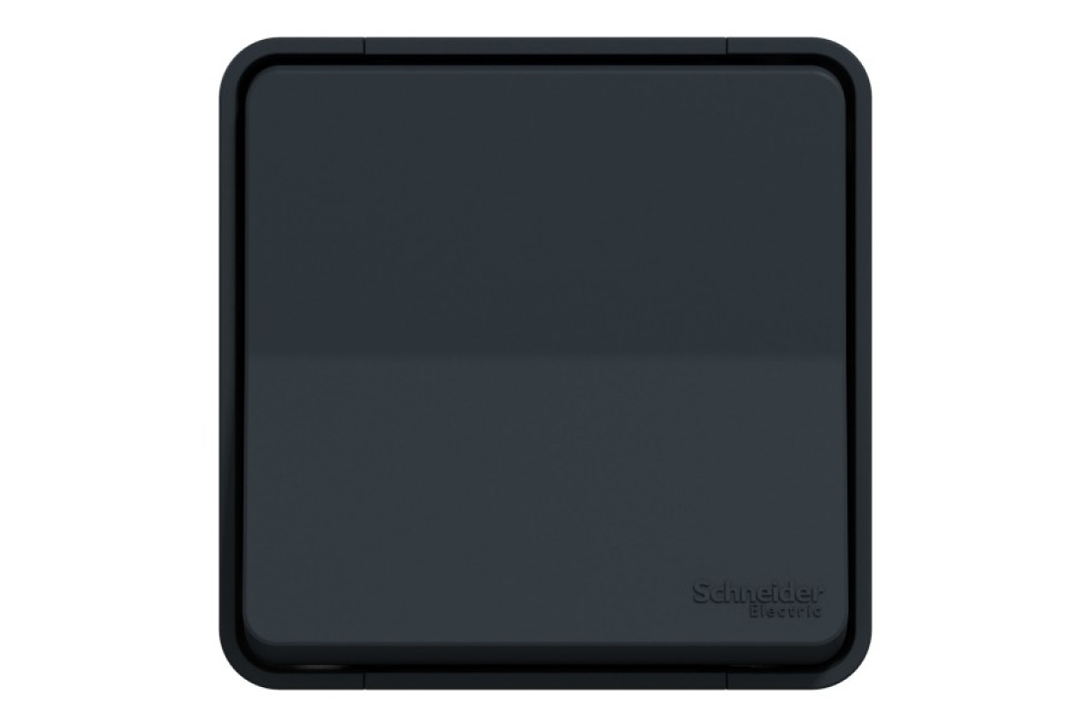 Одноклавішний перемикач IP55 Mureva Styl, сх.6, поверх. монтаж, чорний (MUR35021)