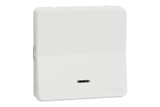Одноклавішний перемикач IP55 з підсвіткою Mureva Styl,  поверх.монтаж, білий (MUR39024)