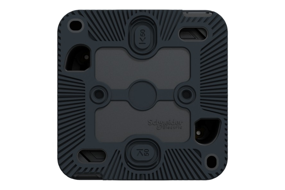 Одноклавішний перемикач IP55 з підсвіткою Mureva Styl, поверх.монтаж, чорний (MUR35024)