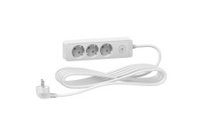 Подовжувач на 3 розетки з заземленням білий 5 м (ST9435W)