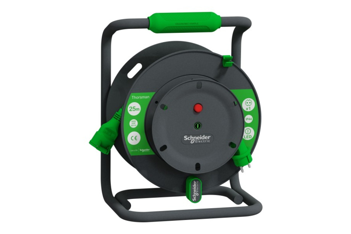 Удлинитель на катушке 1 раз. 25 м 3х1,5 IP44 Schuko (IMT33151)