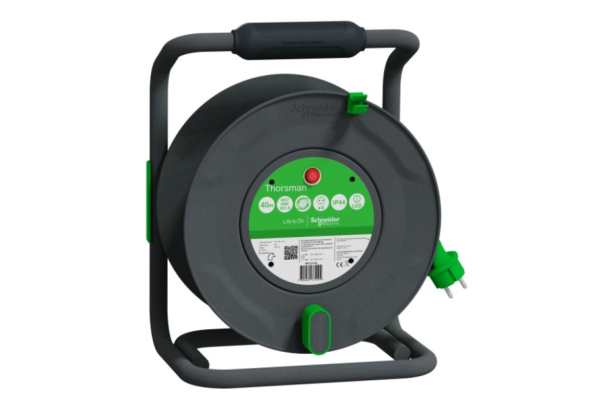 Подовжувач на котушці 40 3х1,5 IP44 Schuko (IMT33158)