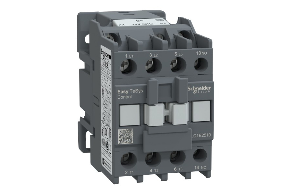 Контактор 3Р Е 1NO 25А АС3 ~24В 50 ГЦ (LC1E2510B5)