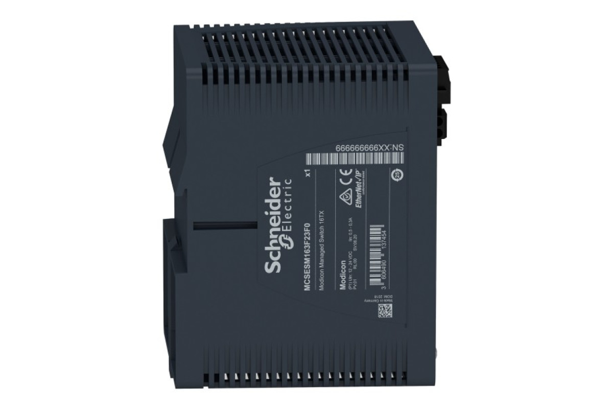 Керований мережевий комутатор Modicon, 16 портів для мідного кабелю (MCSESM163F23F0)