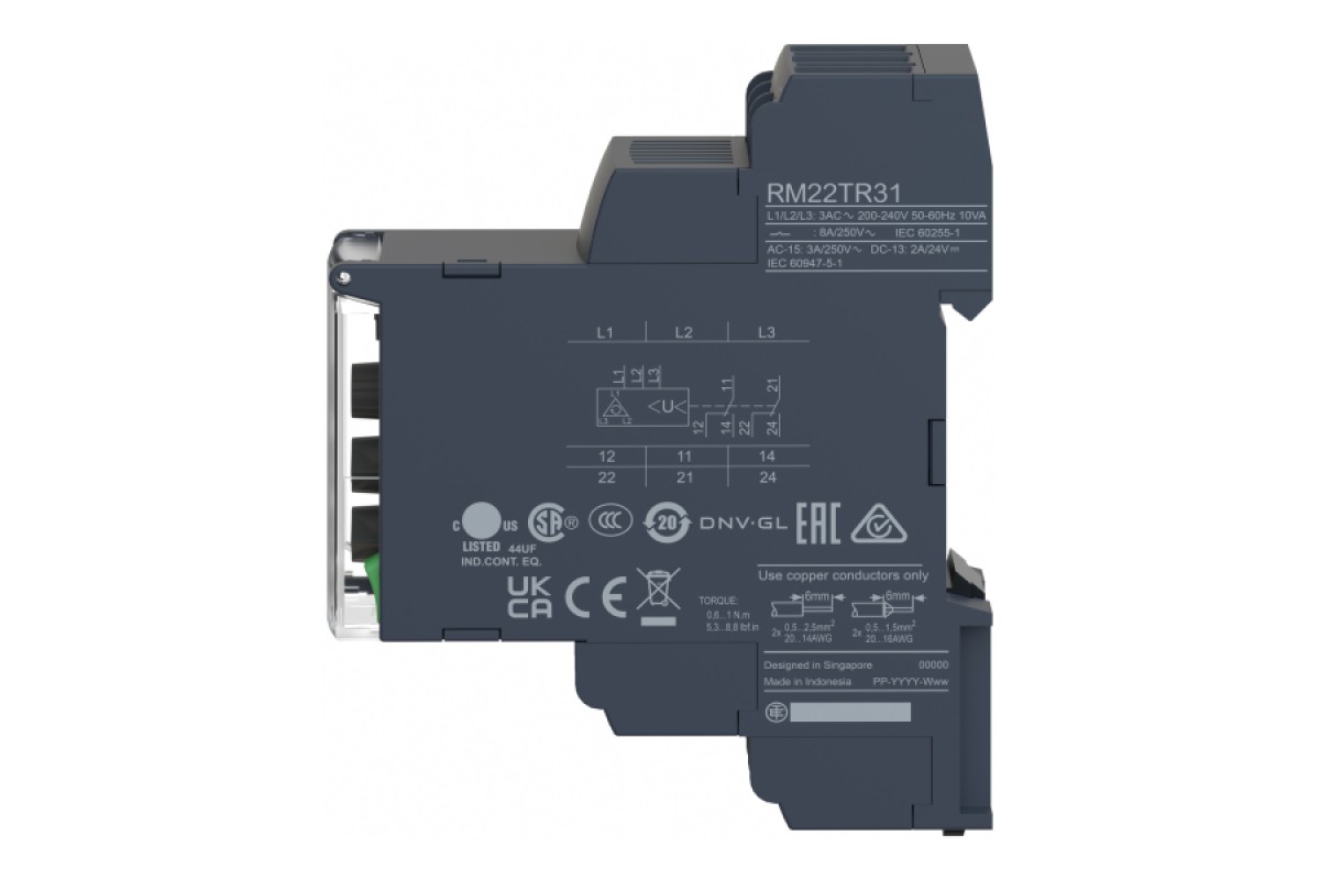 Реле контролю трифазної напруги 160/288В (RM22TR31)