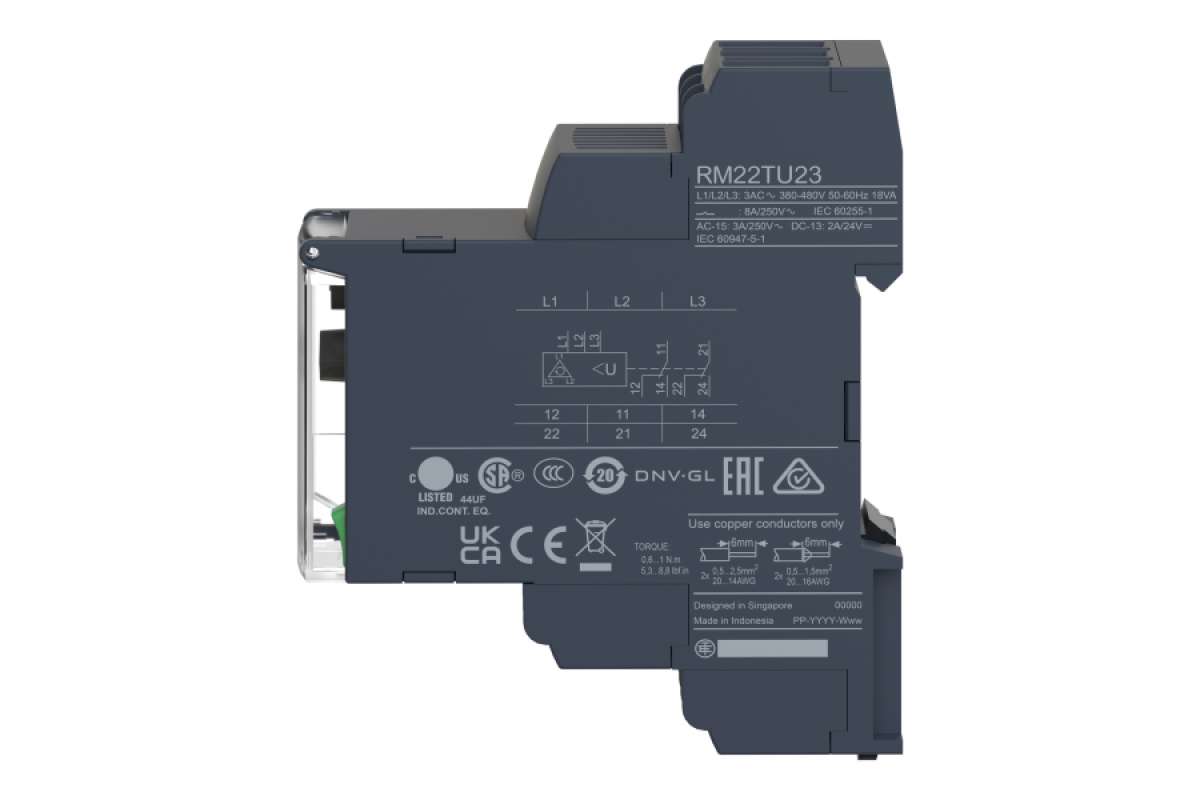 Реле контролю трифазної напруги 304/576В (RM22TU23)
