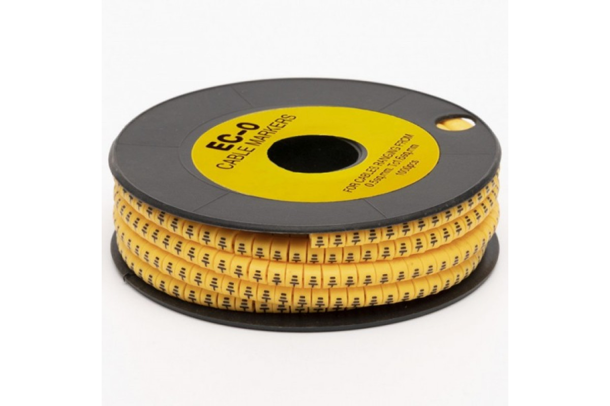 Маркувальна бірка ЕС-0 (EC-0.1 0,75-3 мм²) символ "земля" (502620/з)