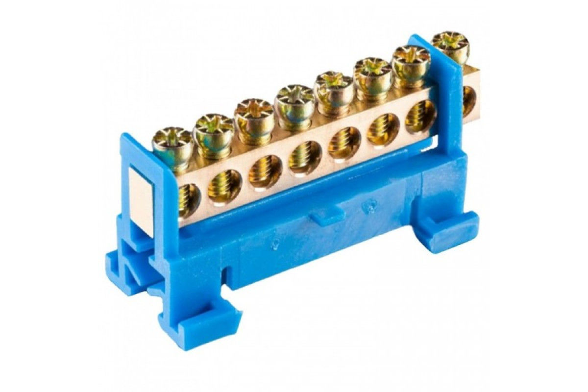 Шина нульова для кріплення на DIN-рейку 8 отв. (502889с)