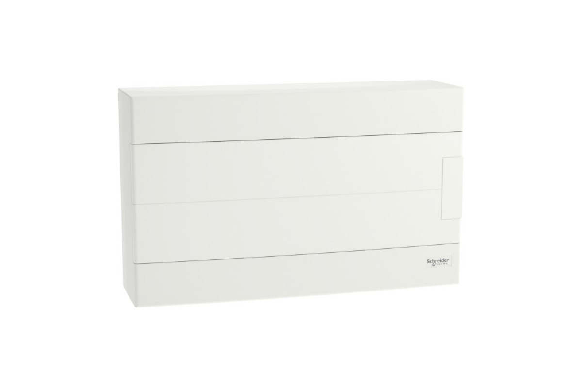 Щит пластиковий Easy9 EU, навісний, 1 ряд 18 модулів, білі двері (EZ9EUD118)