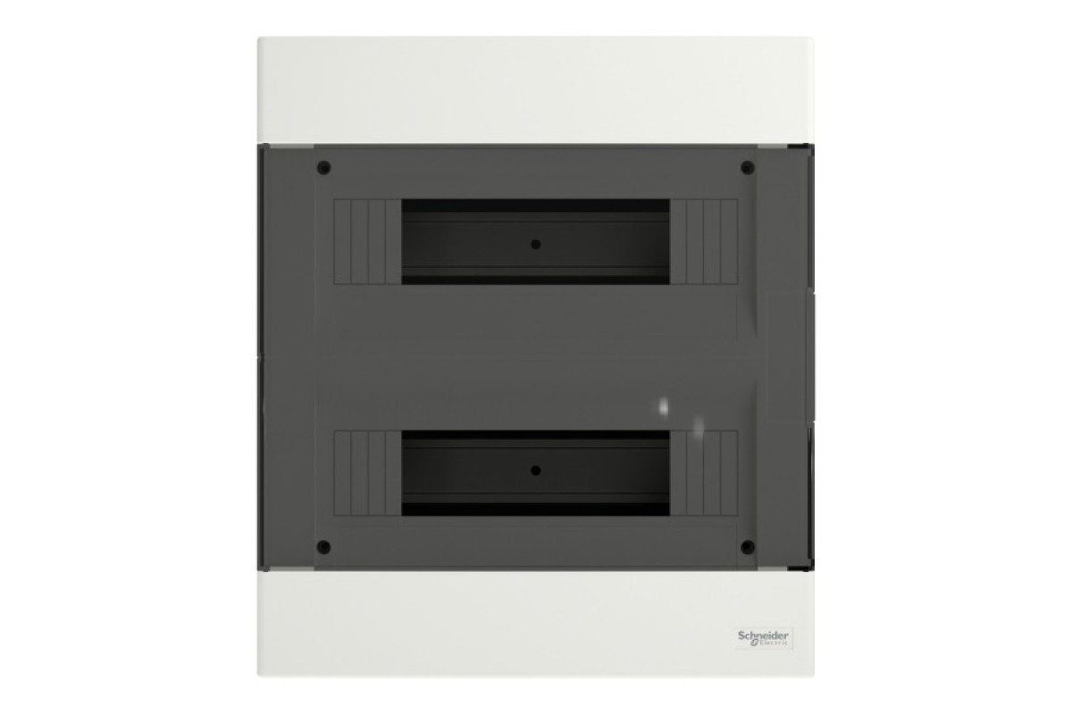 Щит пластиковий Easy9 EU, врізний, 2 ряди по 12 модулів, димчасті двері (EZ9EUA212)